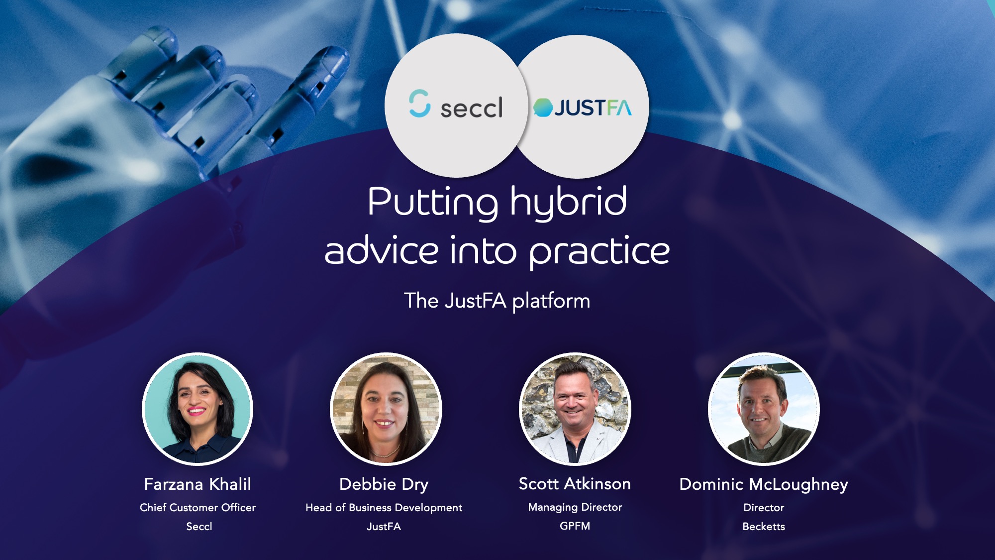 Putting hybrid advice into practice: the JustFA platform
